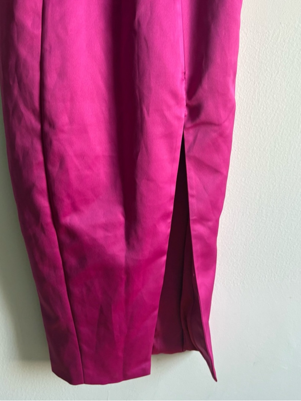 House Of CB Sz XS Casimira Corset Hot Pink Satin Midi Dress - Picture 6 of 15